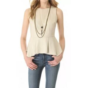 PJK Patterson J. Kincaid Erin Pleated Leather Top Coral - Size small - OF